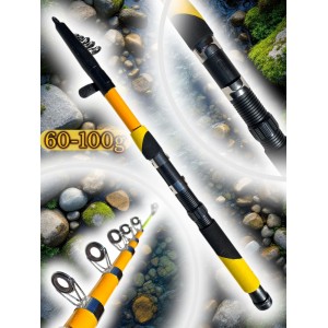 Удочка Taifun, тест 60–100 г, телескопическая, High Carbon Rod