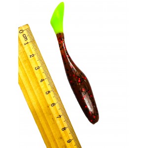 Виброхвост Vigor 3,75"/9.5 см Rusty Gold & Lime Неl Виброхвост Vigor 3,75"/9.5 см Rusty Gold & Lime Неl