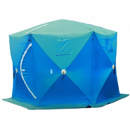 Купить Палатка зимняя КУБ не утеплен. 6-гран., синий 300*300*210см (3002А) Улов