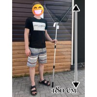 Подсак телескопический для рыбалки 50 см, длина до 180 см