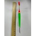 Поплавок зеленого цвета с красным основанием формы -веретено 4 г.