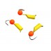 Мормышка безнасадочная "Гвоздешарик" желтый,d-3 мм,вес 0,85 грамм шарик оранжевый неон