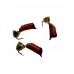Мормышка вольфрамовая безнасадочная Ручейник №6 d-2.5 мм,L-8.5 мм,вес 0,90 грамм колокол золото,цвет красный
