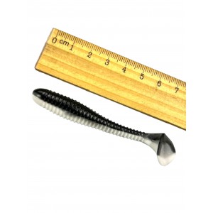 Виброхвост Snaggy №335 8.5 cm Black&White Hel Виброхвост Snaggy №335 8.5 cm Black&White Hel