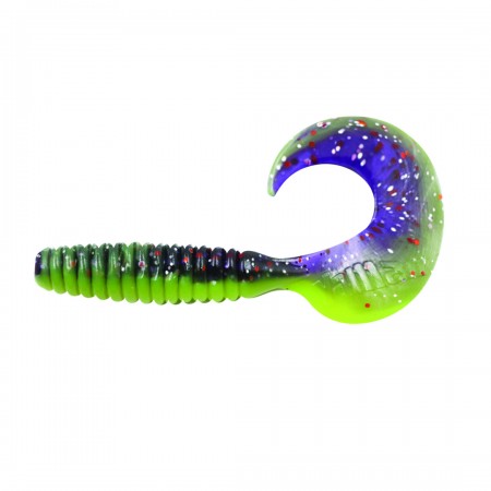 Твистер Spiral, р.2.5 inch, цвет #26 - Violet Chartreuse Ya