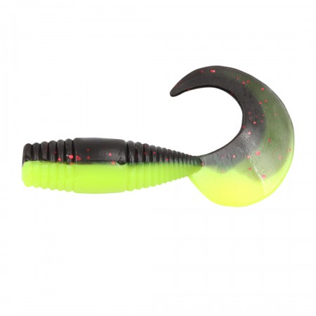 Твистер Spry Tail, р.1,5 inch, цвет #32 - Black Red Flake/Chartreuse Ya