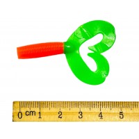 Твистер Credo Double Tail 1.96 5 cm Orange&Green Hel