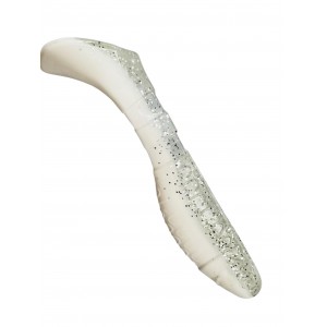 Виброхвост Сhubby 3.55/9 см White&Sparkles He Виброхвост Сhubby 3.55/9 см White&Sparkles He
