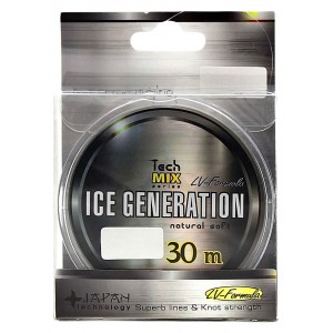 Леска "Ice Generation", L-30 м, d-0,12 мм, test-1,29 кг, прозрачная