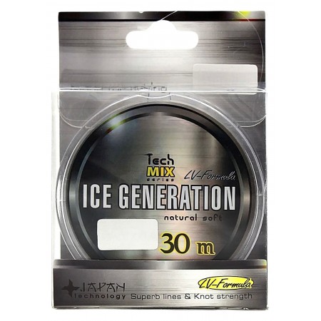 Леска "Ice Generation", L-30 м, d-0,12 мм, test-1,29 кг, прозрачная