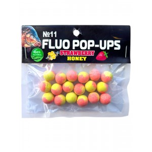 Плавающая насадка бойлы Pop-UPS Клубника,мед