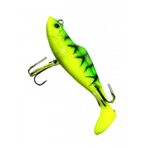 Силиконовая рыбка с крючками №5559 8 см color №160 4 штуки w