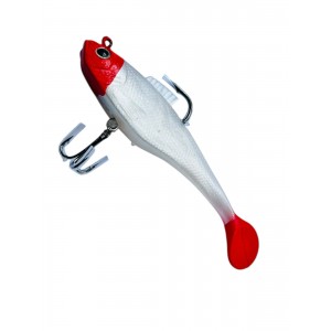 Силиконовая рыбка с крючками #5551 12 см color №006 3 штуки w