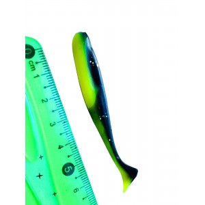 Виброхвост Plum Blossom,р.3 inch цвет №32- Black Red Flake/Chartreuse