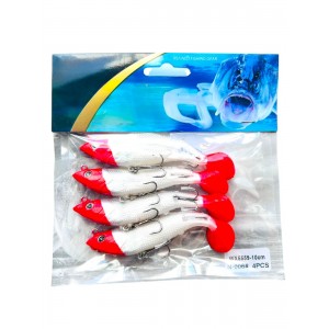 Силиконовая рыбка с крючками №5559 10 см color №006 4 штуки 