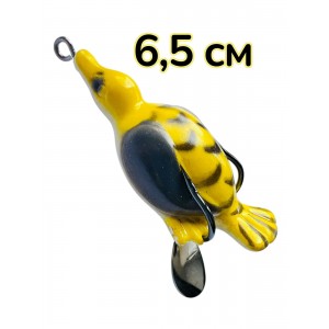 Утка-незацепляйка 6,5 см желтого цвета