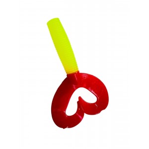 Силиконовая рыбка Credo Double Tail 1.96/5 см lemon&Red