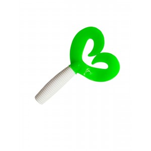 Силиконовая рыбка Credo Double Tail 1.96/5 см White&Green