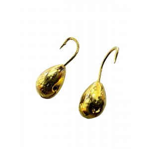Мормышка капля с отв.,цв. GOLD PLATED.d 5 Мормышка капля с отв.,цв. GOLD PLATED.d 5