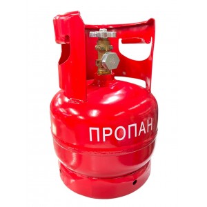 Газовый баллон 5л Taifun пропановый металлический с вентилем, красный, бытовой Газовый баллон 5л Taifun пропановый металлический с вентилем, красный, бытовой