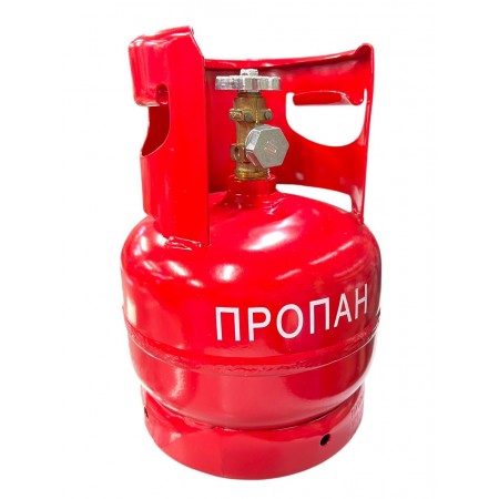 Газовый баллон 5л Taifun пропановый металлический с вентилем, красный, бытовой