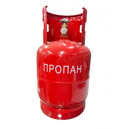 Газовый баллон 12л Taifun пропановый металлический с вентилем, красный, бытовой