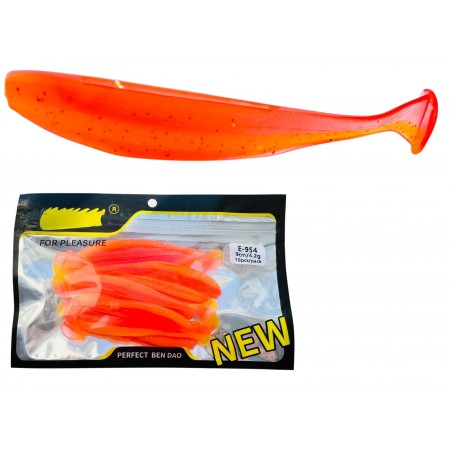 Виброхвост 9 см 4,2 грамма цвет carrot Е-954