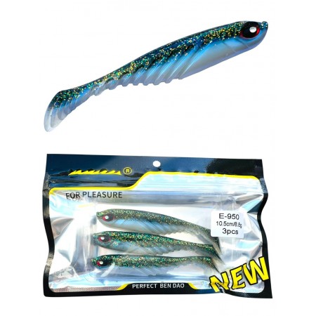 Виброхвост 10,5 см 8,8 грамм цвет Magic blue green Е-950