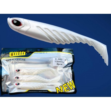Виброхвост 10,5 см 8,8 грамм цвет white Е-950