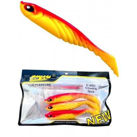 Виброхвост 10,5 см 8,8 грамм цвет fire perch Е-950