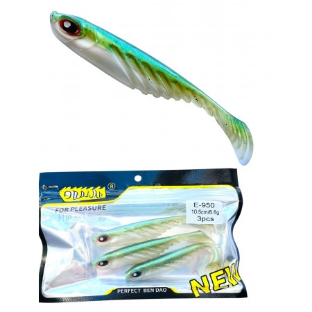 Виброхвост 10,5 см 8,8 грамм цвет smelt Е-950