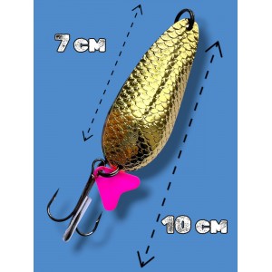 Блесна двойная шумовая колеблющаяся 28 грамм color 05 SPOON22012 Т