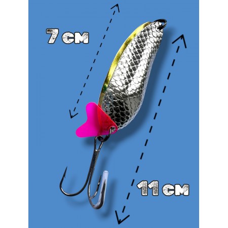 Блесна двойная шумовая колеблющаяся 28 грамм color 04 SPOON22012 Т