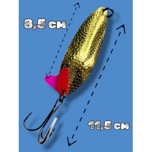 Блесна двойная шумовая колеблющаяся 28 грамм color 05 SPOON22008 Т