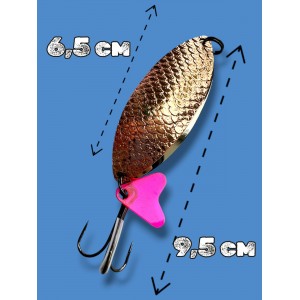 Блесна двойная шумовая колеблющаяся 21 грамм color 06 SPOON22015 Т