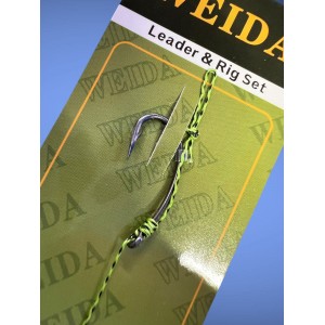 Поводок для карпа с крючком, карповый монтаж Leader & Rig Set, тефлоновый крючок