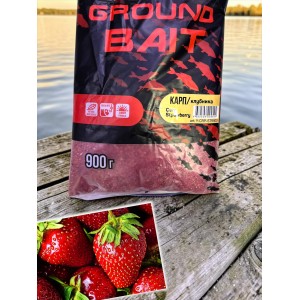 Прикормка Ground bait карп/клубника 900 грамм Прикормка Ground bait карп/клубника 900 грамм