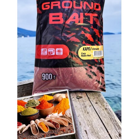 Прикормка Ground bait карп/специи 900 грамм 