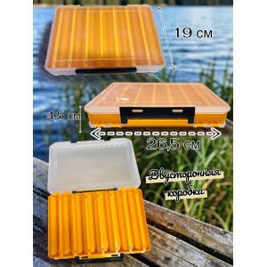 Коробка для воблеров двусторонняя 26,5*19*4,5 см