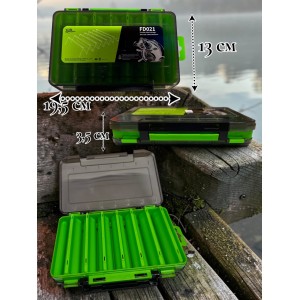 Коробка для воблеров двустронняя 13*19,5*3,5 см