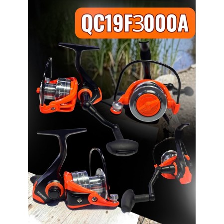 Катушка рыболовная безынерционная QC19F3000A, 6+1 Ball Bearings, размер 3000