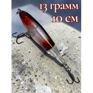 Поппер квокер 10 см 13 грамм поверхностная глубина RH0110-07 натурального окраса