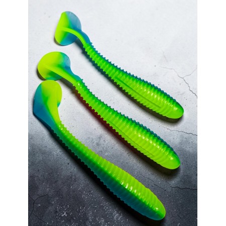 Виброхвост Catcher 3,55/9 см blue lime