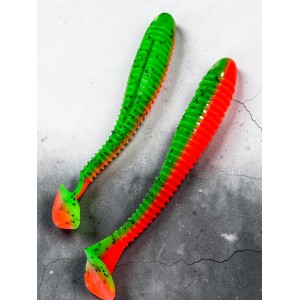 Виброхвост Catcher 3.55/9 см Pepper green&Orange 