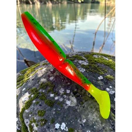 Виброхвост Guru 4.0/10.16 см Pepper Green&Orange LT
