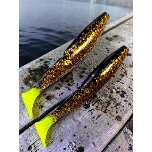 Виброхвост Guru 3.0/7,62 см Black Sparkles LT