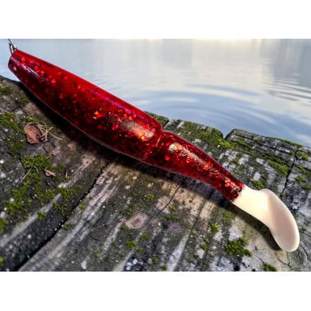 Виброхвост Guru 5.0/12,17 см Red Sparkles WT
