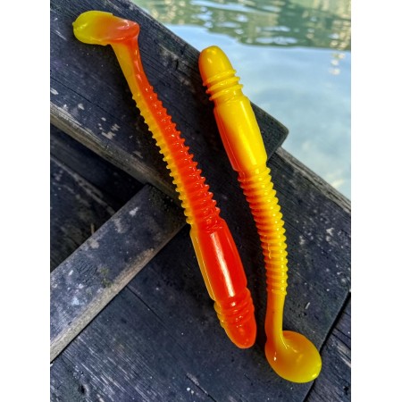 Виброхвост Minoga 3.75/9.5 см Orange&Yellow