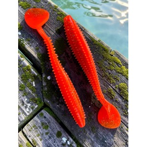 Виброхвост Shaggy 3.35/8.5 см Orange&Sparkles