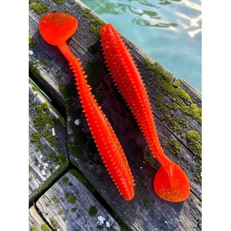 Виброхвост Shaggy 3.35/8.5 см Orange&Sparkles